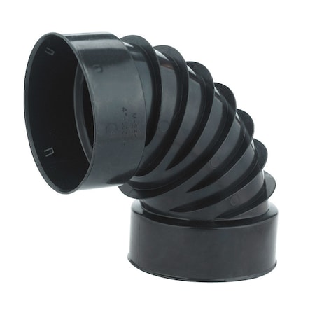 Advanced Drainage Systems Advance Drainage Systems 4 in. Snap X 4 in. D Snap Polyethylene 8 in. 90 Degree Elbow 1 pk 0490AA